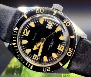 Reloj para hombre vintage TIMEX Divers 200 pies cuerda manual años 70 ¡con excelente esfera!! - Imagen 1 de 1