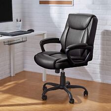 Classic Puresoft Chair Padded Mid-Back Office Computer Desk Chair with Armrest