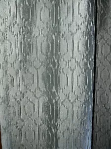 FABULOSAS CORTINAS SUPERIORES CON OJAL TEXTURIZADO ~ AGUAMARINA SÓLIDA ~ FORRO NEGRO 1OO” DE ANCHO - Imagen 1 de 5