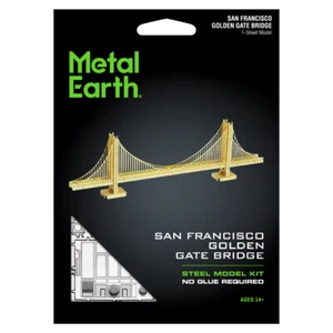Fascinations Metal Earth GOLD SF San Francisco Golden Gate Bridge 3D Model Kit - Picture 1 of 7