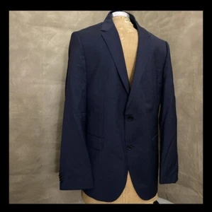 Hugo Boss Men's Dark Navy Lightweight Wool Suit Jacket Blazer 44R James Sharp - Picture 1 of 12