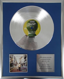 Oasis What's the story framed CD + 12" vinyl record goldene/platin Schallplatte - Picture 1 of 1