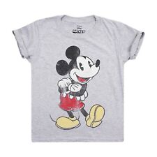 Disney Kids T-shirt Mickey Mouse Vintage Sport Grey Boys Girls Official