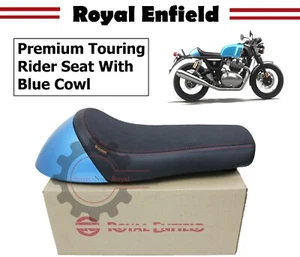 "Asiento"" Royal Enfield ""Continental GT 650" Premium Touring Rider con ""capucha"" azul" - Imagen 1 de 6