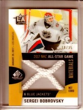 2017-18 SP Game Used '17 All Star Game Materials Net Cord Sergei Bobrovsky /35