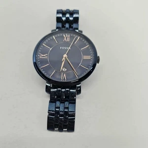 Fossil Jacqueline blaues Zifferblatt blaues Stahlband Uhr für Damen - ES4094 - Bild 1 von 14