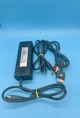Official Microsoft Xbox 360 AC Power Supply Adapter DPSN-186EB A w/ AV Cable - Image 1 of 4
