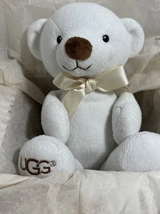 UGG Bear Peluche Suave con Manta Bebé Set Limpio Regalo Caja Blanco - Imagen 1 de 11