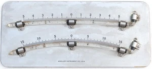 LARGE MOELLER INSTRUMENT CO. SHIPS SUBMARINE TWIN GLASS TUBE CLINOMETER LEVEL - Picture 1 of 4