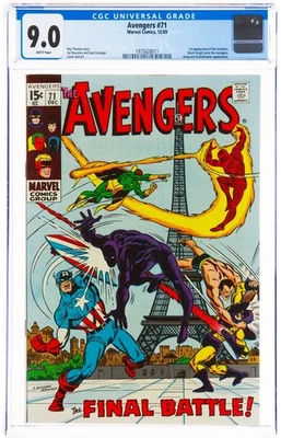 Avengers #71 CGC 9.0 White Pages 1969 Marvel Comics 1st App INVADERS Nice as 9.4 - Image 1 of 4