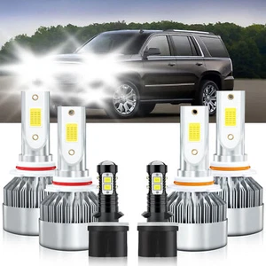 For GMC Yukon 2000-2006 LED Headlight +Fog Light Kit High&Low Beam Bulbs 10000lm - Foto 1 di 11