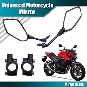 7 / 8" Motorcycle Rear View Side Mirrors Fit Suzuki Honda ATV Bike Handle Bar - Foto 1 di 11