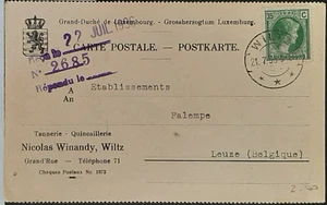 (LUX-801)LUSSEMBURGO 1936 vecchia cartolina dal Lussemburgo con francobollo SG 248 AFFRANCATA - Foto 1 di 2