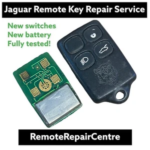 Repair Service JAGUAR XK8 XJ8 X308 XJR XKR 4 Button Remote Key Fob - Picture 1 of 1