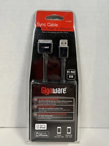 GIGAWARE Sync Cable 3.8’ for iPod PC MAC USB 12-360 Brand New 10A08 Radio Shack - Picture 1 of 2