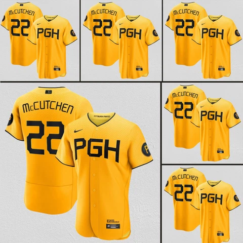 Men's Pittsburgh Pirates #22 Andrew McCutchen 2023 City Connect Stitched Jersey Cover
