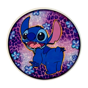 Punto sottobicchiere rotonde in ceramica da 4" e supporto in sughero - cartone animato - lilo e punto regalo - Foto 1 di 10