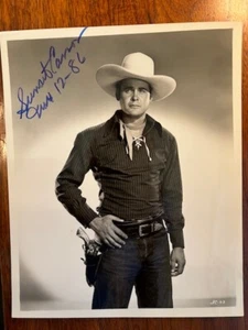 RARE UNCOMMON 8x10 SIGNED AND DATED PHOTO BY "B" WESTERN STAR SUNSET CARSON - Picture 1 of 3