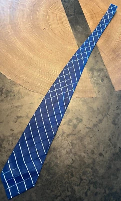 CORBATA A CUADROS AZUL OSCAR DE LA RENTA ROPA DE HOMBRE Foto 1 de 4