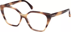 Max Mara MM5085 048 Light Havana Cat Eye Plastic Eyeglasses Frame 55-15-140 - Picture 1 of 1
