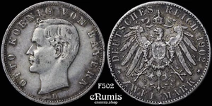 Alemania, Baviera, Otto, 2 marcos 1902, VF-XF - Imagen 1 de 4