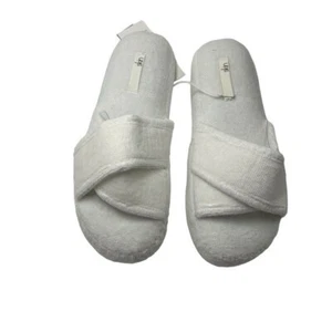 NWT Skin Worldwide White Terry Cloth Spa Slipper XS 3-5 - Picture 1 of 7
