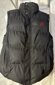 J. WHISTLER Black Zipper Snap Poly/Poly Blend Jacket Vest Men - Size L Very Good - Picture 1 of 12