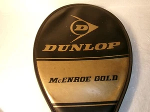 Vintage Dunlop John McEnroe Gold Tennis Racquet Racket w. Cover L4 L4 1/2" - Picture 1 of 22