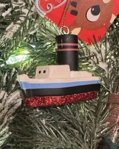 New RARE Tugboat Misfit Toy Island Rudolph Red Nosed Reindeer Christmas Ornament - Picture 1 of 1