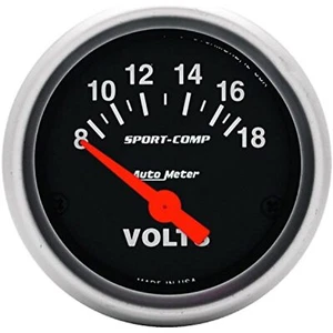 Autometer Sport-Comp 52mm 8-18 Volt Electronic Voltmeter Gauge - Picture 1 of 1