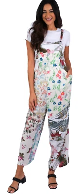 Nuevo con etiquetas HILOS SAGRADOS funky floral hippie rayón MONO MAMELUCO MONO JUMPER XL Foto 1 de 4