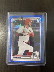 2020 Bowman Draft Chrome Sapphire ALEC BURLESON 1st Rookie BD-45 REFRACTOR RC SP