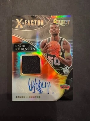 2017-18 Select David Robinson Auto Patch /25 Tie Dye Prizm - Spurs MVP HOF - Image 1 of 4