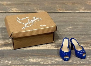 2010 Blue Open Toe Heels with box Barbie doll Louboutin Shoe Collection Shoes - Bild 1 von 6
