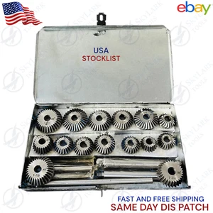Valve Seat And Carbon Steel Face HCS Cutter Set 15Pcs with Metal Box USA SKYLARK - Picture 1 of 5