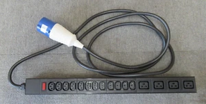 PDU Online 16 Way 12xC13/4xC19 With 32A Commando Power Distribution Units 1U 3M - Afbeelding 1 van 7