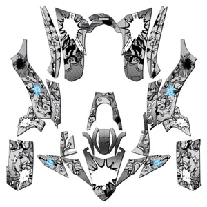Kit de gráficos YFZ 50 ZANY 2017-2021 blanco Senge compatible con Yamaha - Imagen 1 de 7