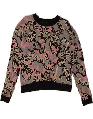 Suéter Jersey TOPSHOP Mujer Cuello Barco Corto Reino Unido 8 Pequeño Gris Floral DW15 Foto 1 de 3