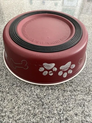 1 x Trixie Napf in Weinrot, Durchmesser 15 cm O. Rand, Höhe 5,4 cm - gebraucht - Bild 1 von 4