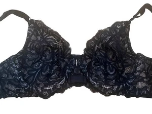 Paramour Damen BH schwarz Spitze mit Schleifendetails Größe 38DDD - Bild 1 von 4