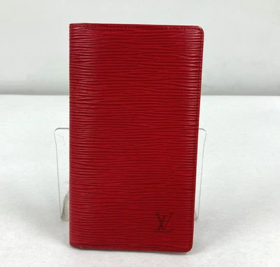 Louis Vuitton Epi Leather Agenda Poche Organizer Cover Rosso R2052E - Immagine 1 di 4