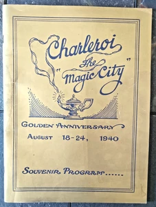 Vintage 1940 Charleroi Pa Magic City Golden Anniversary Souvenir Programma Ephemera - Foto 1 di 6