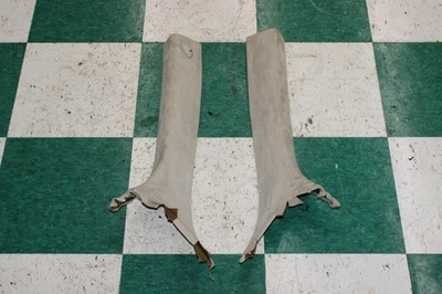 07-15 Jaguar XK Tan Suede Pair Driver LH Passenger RH A Pillar Cover Trim Panels Foto 1 de 4