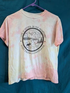 Estes Park Colorado Moose Tie-Dye Tee “Life Is Better” Youth Large - Picture 1 of 3