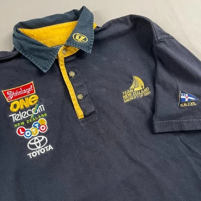 Vintage New Zealand Line7 America Cup Shortsleeve Rugby Sz L - Image 1 of 4