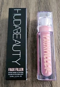 Huda Beauty Faux Filler Extra Shine Lip Gloss In Sugar Baby .13 fl oz. - Picture 1 of 5