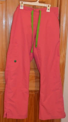 Pantalones Médicos CROCS Uniforme de Enfermería Rosa Mezcla de Algodón Cintura Elástica Talla M Foto 1 de 4