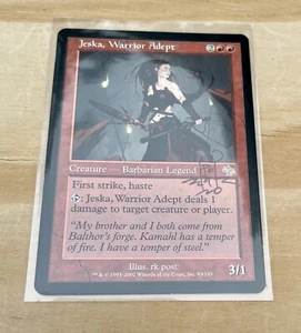 MTG Jeska, Warrior Adept Barbarian Legend Artist Signed rk post 2002 Card - Picture 1 of 3