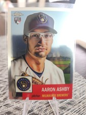 2022 Aaron Ashby Topps Chrome Platinum RC Rookie Card Milwaukee Brewers #378