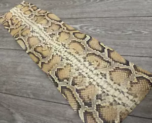 Honey Burmese Python Genuine Snake Leather real hide snake skin Rattle boa 135 - Picture 1 of 4